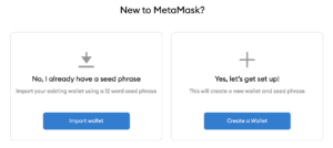 metamask account login or register
