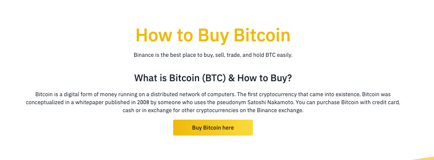 How to Buy Bitcoin on Binance