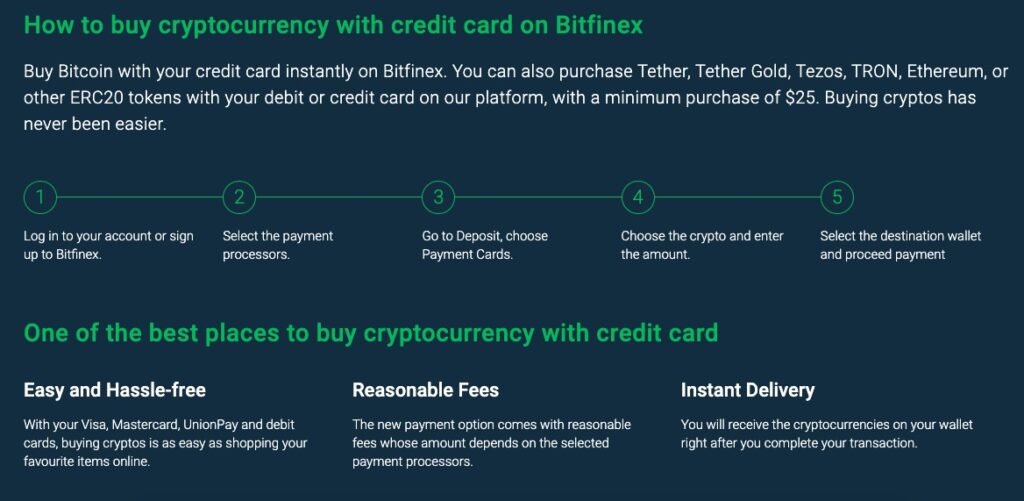 bitfinex credit card purchase screenshot