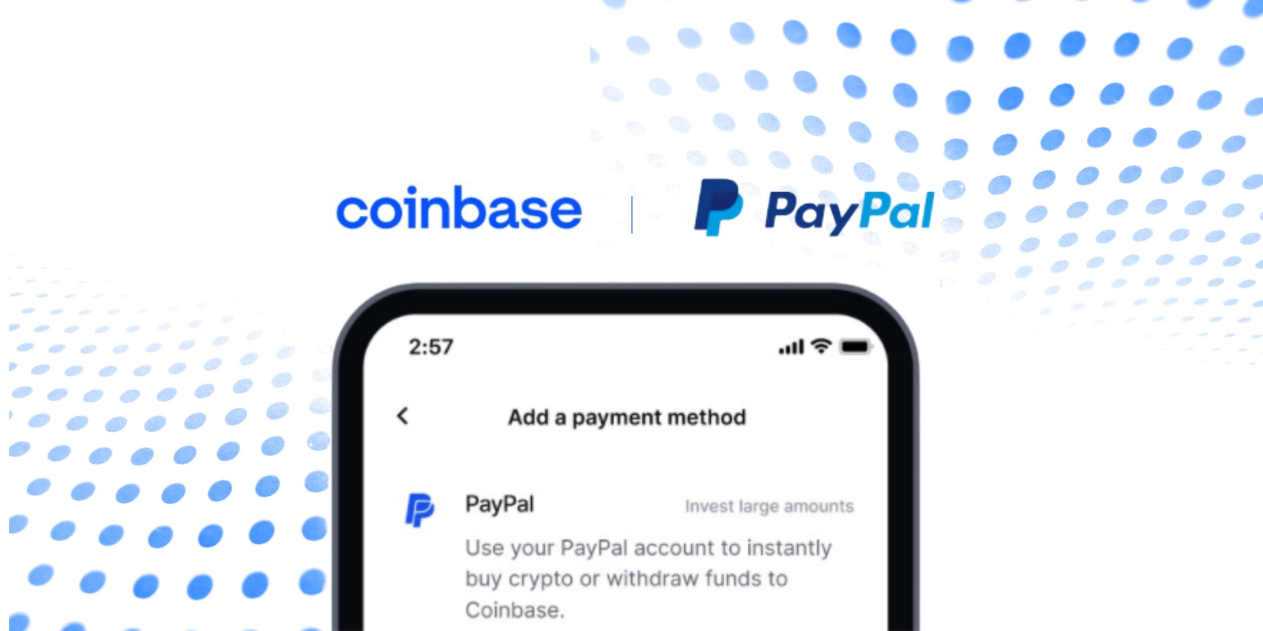 Coinbase and PayPal screenshot